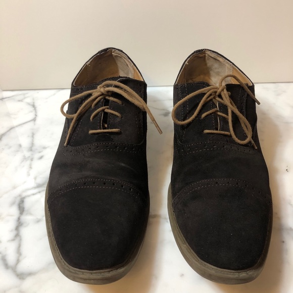 Calvin Klein Gaige 13 Brown Suede Leather Oxfords - Picture 2 of 16